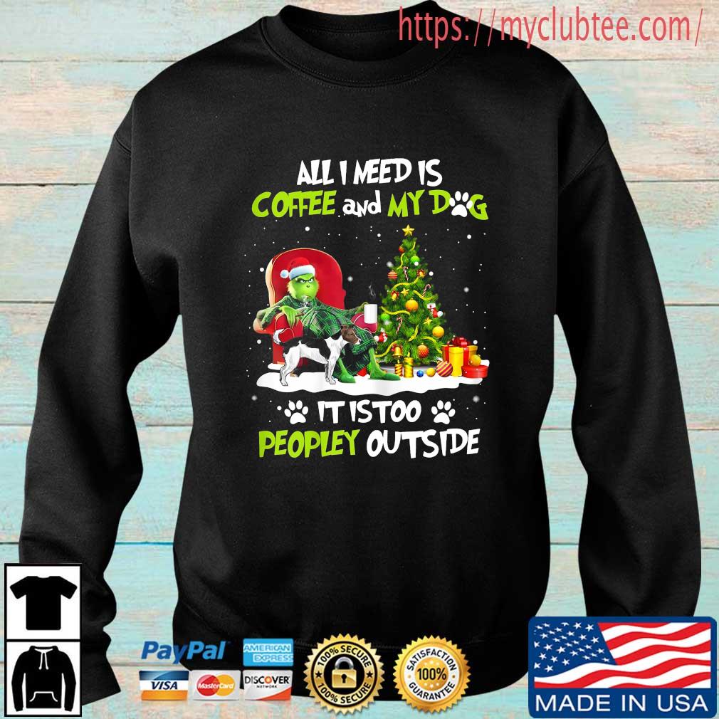 tee I Love Coffee Christmas and Dog Holiday Women Sweatshirt 