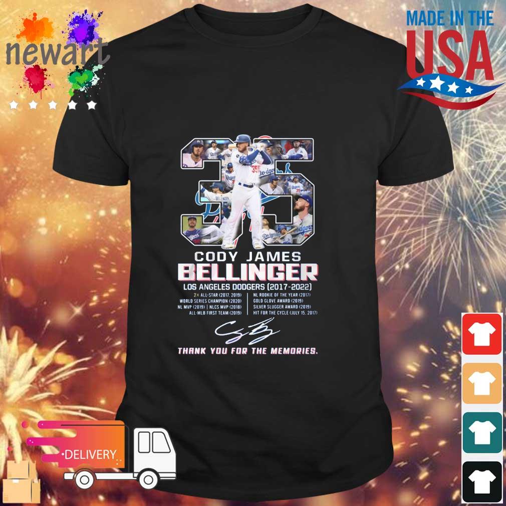 Cody James Bellinger Los Angeles Dodgers 2017-2022 Thank You For The Memories Signature shirt