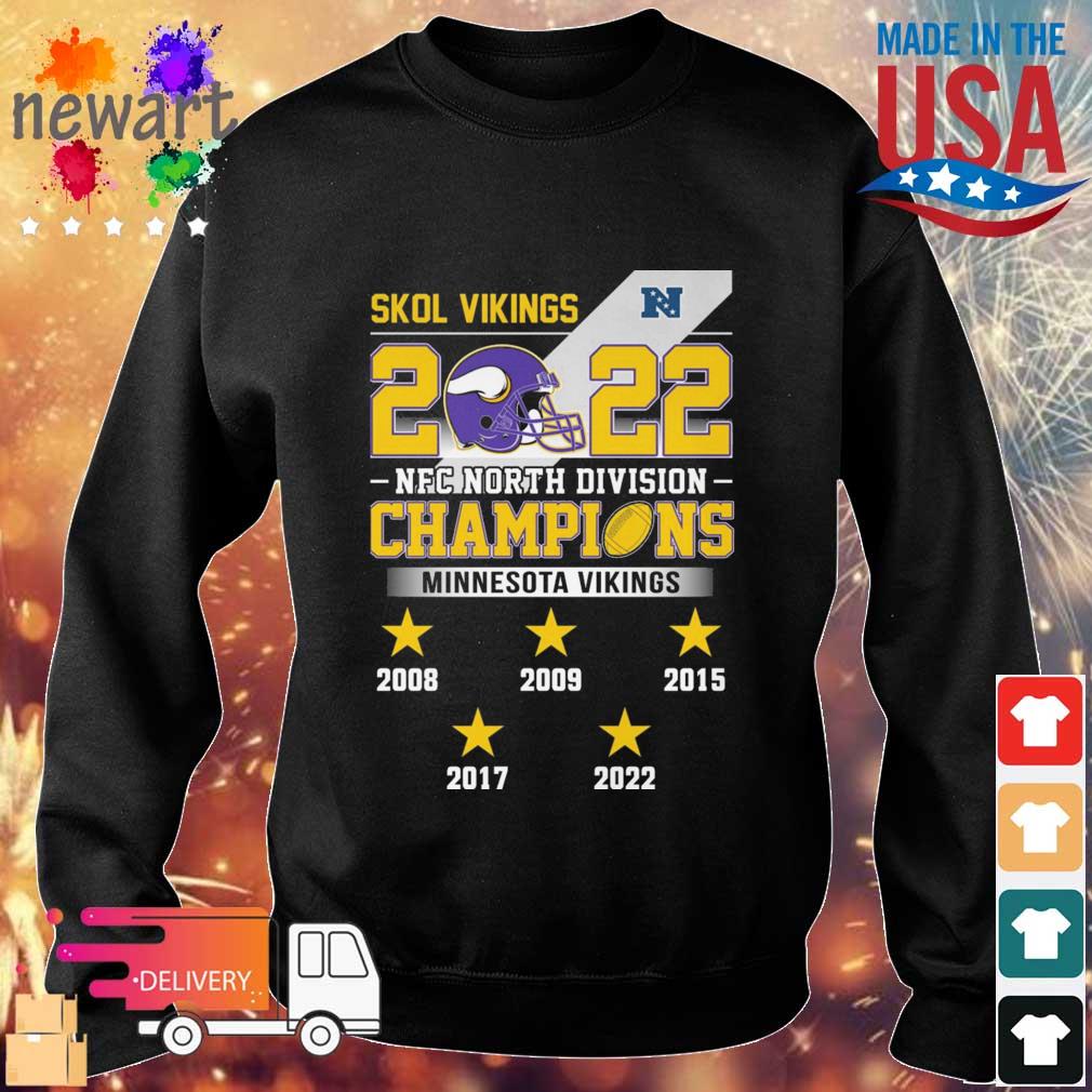 Minnesota Vikings Player Names Skyline NFC North Division Champions 2022  shirt, hoodie, sweater, long sleeve and tank top