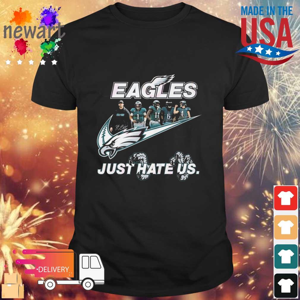 NFL Philadelphia Eagles Just Hate Us Signatures shirt