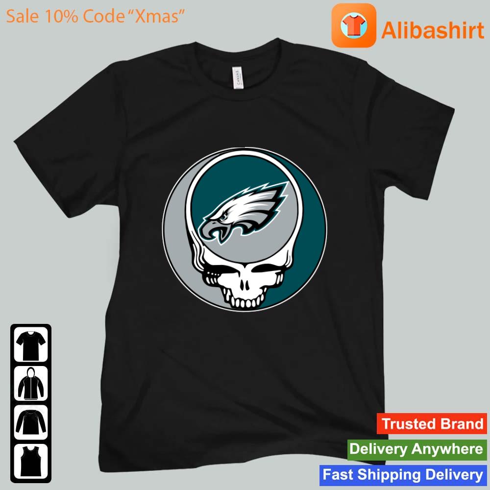 Philadelphia Eagles NFL Team Skull Grateful Dead Shirt