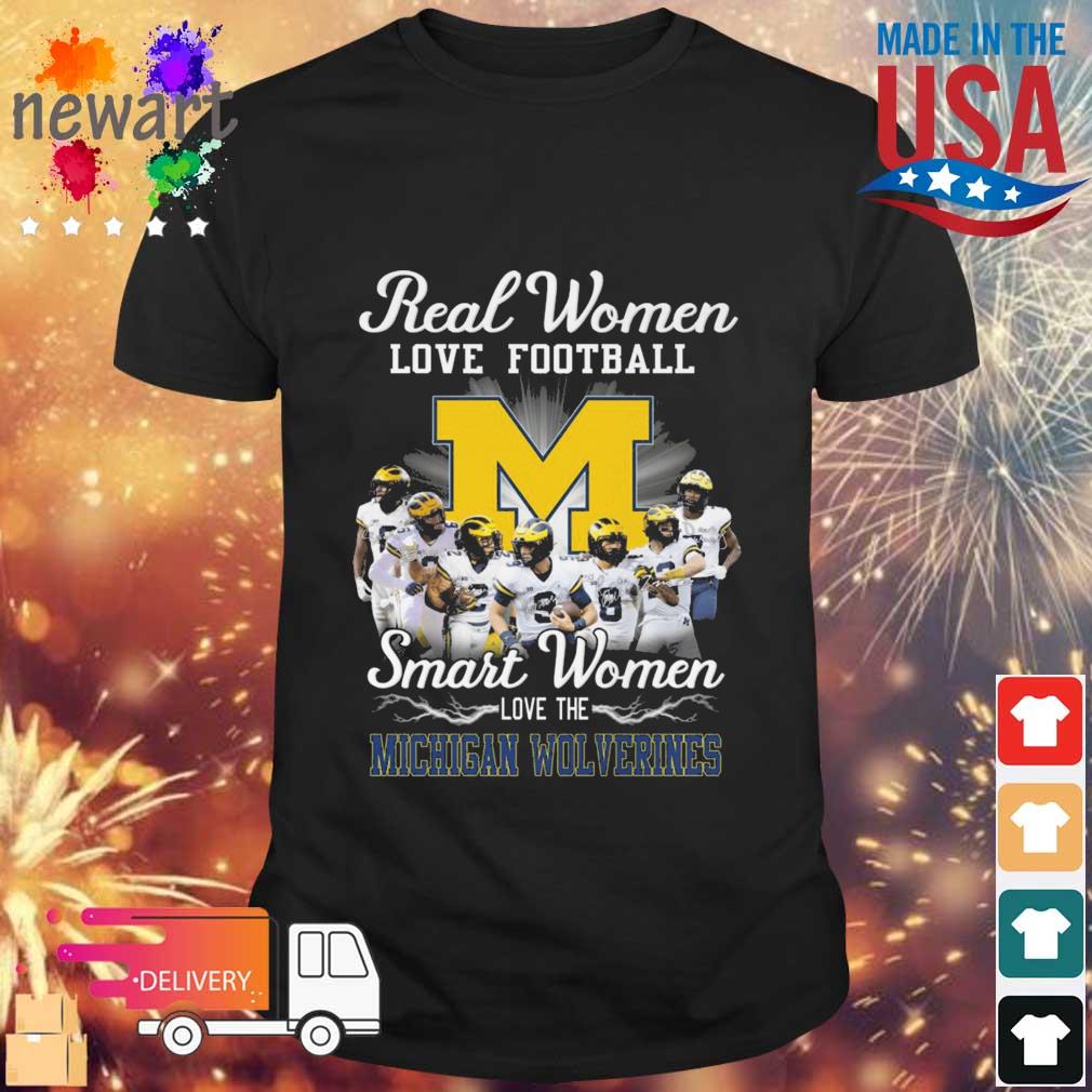 Real Women Love Football Smart Women Love The Michigan Wolverines Signatures 2022 shirt