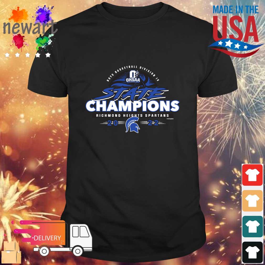 Richmond Heights Spartans 2022 OHSAA Boys Basketball Division IV State Champions shirt