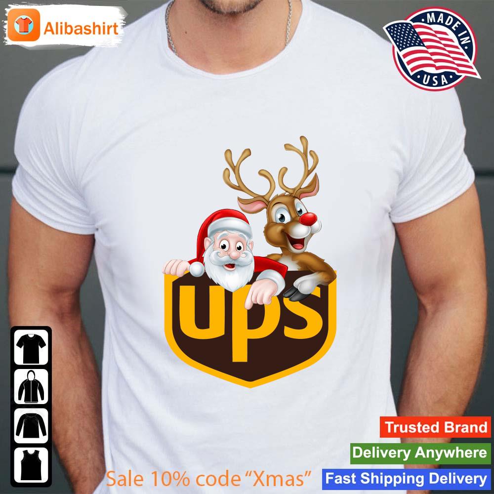 Santa Claus and Reindeer UPS Christmas Sweatshirt