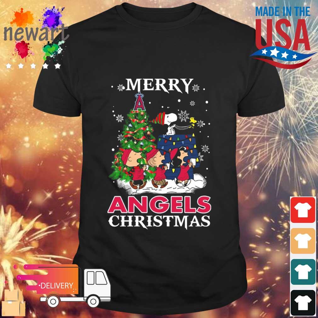 Snoopy And Friends Los Angeles Angels Merry Christmas sweatshirt