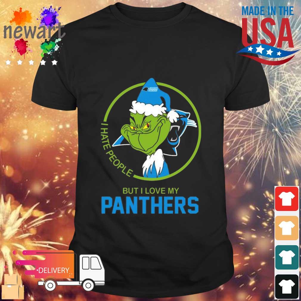 The Grinch I Hate People But I Love My Carolina Panthers shirt