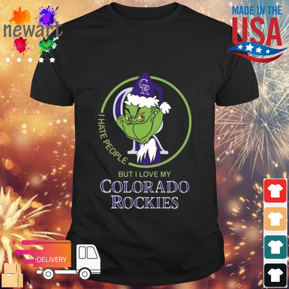 The Grinch I Hate People But I Love My Colorado Rockies shirt