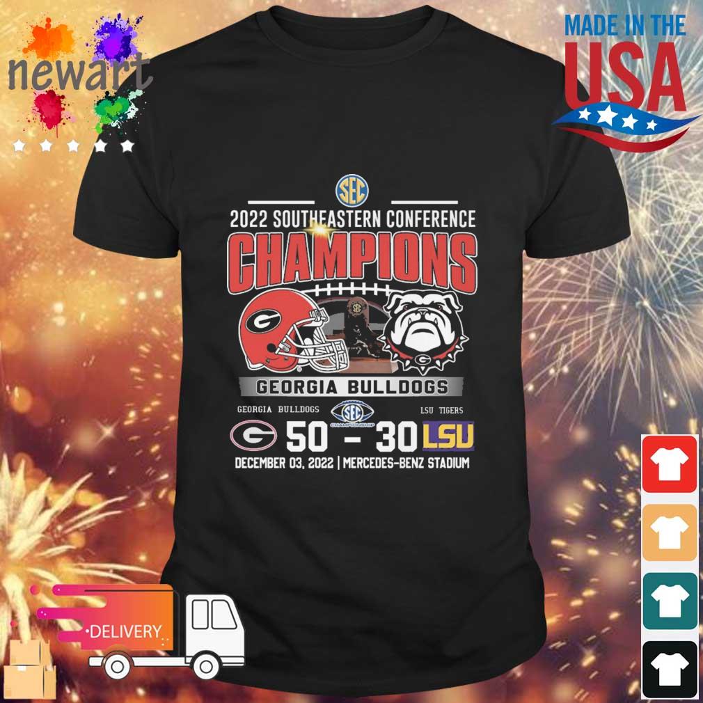 50-30 Georgia Bulldogs Vs LSU Tigers 2022 Southeastern Conference Champions shirt