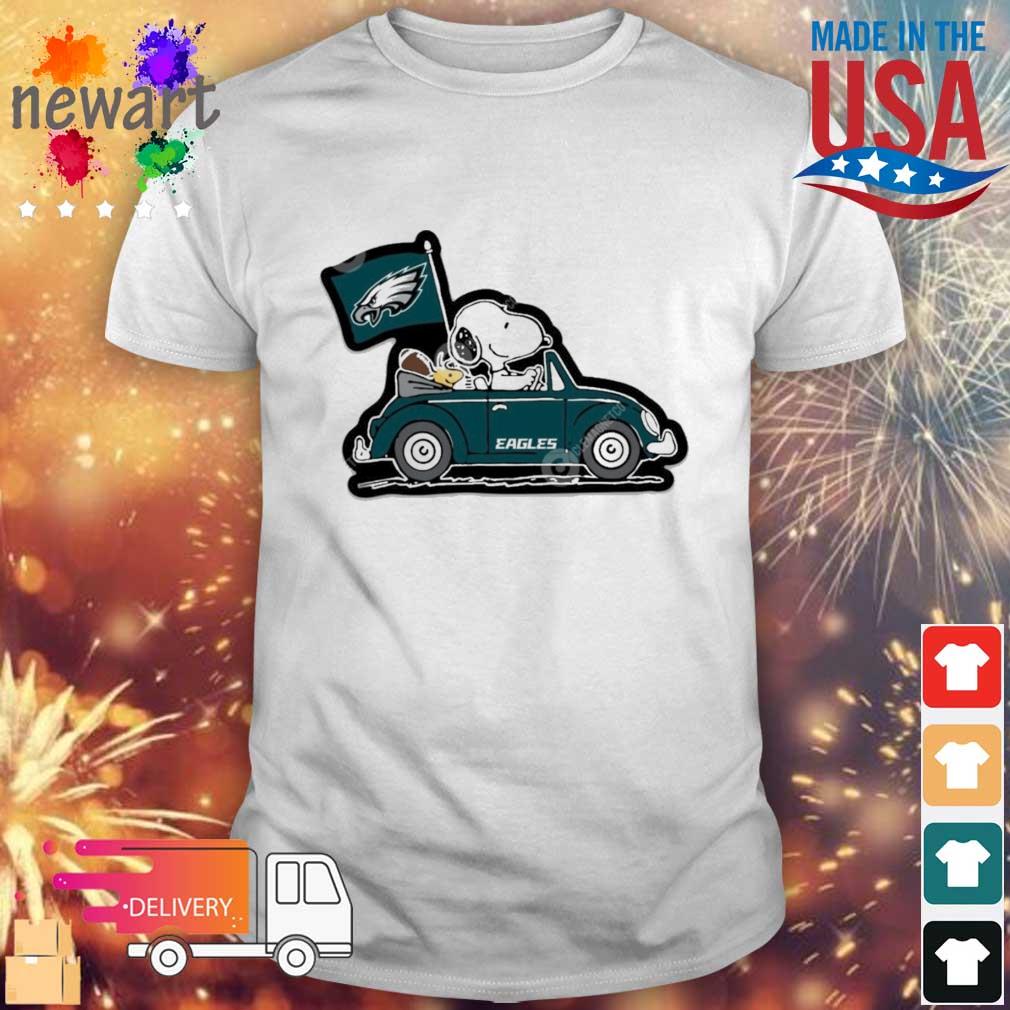 Nfl Snoopy And Woodstock Drive Philadelphia Eagles 2022 Champions Shirt