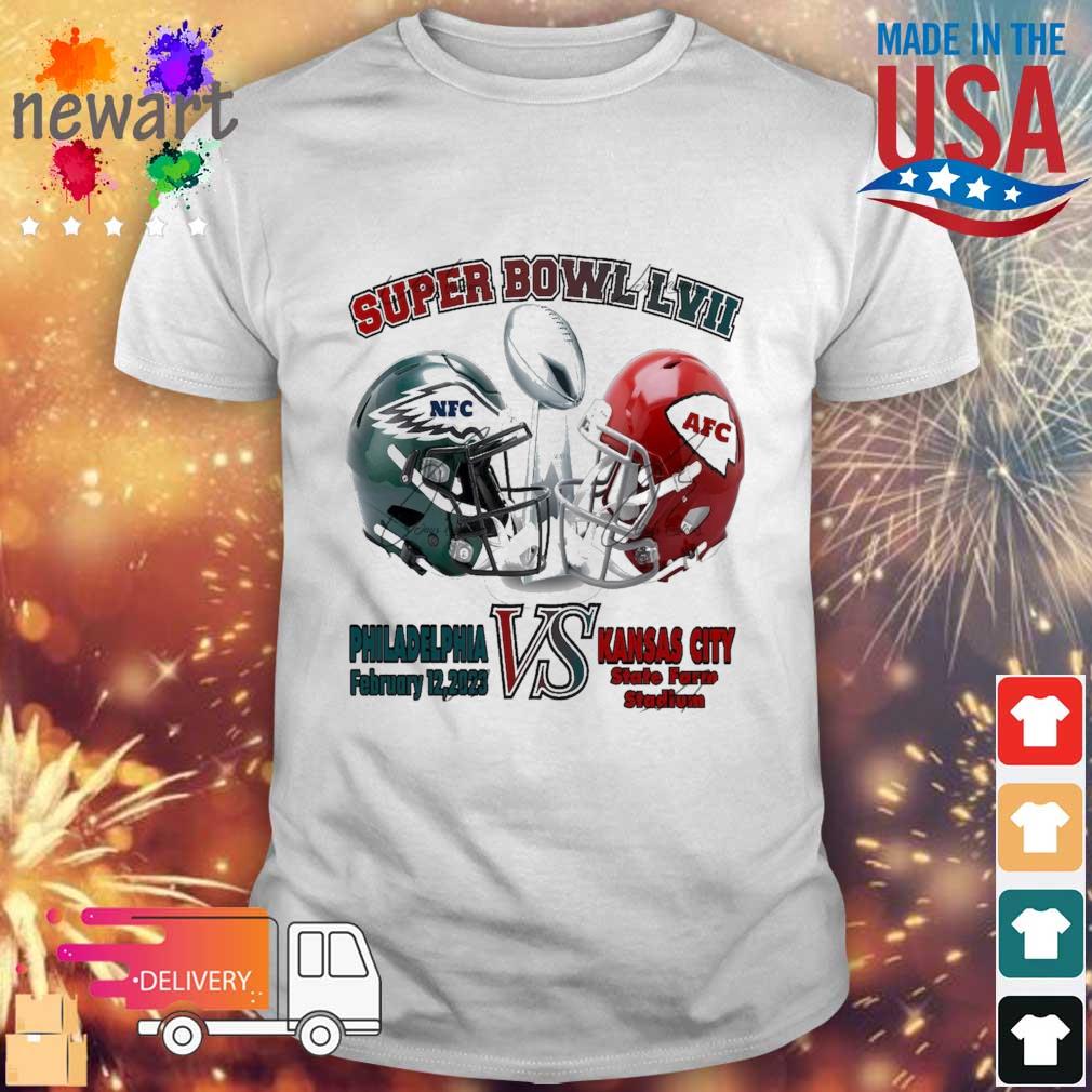 Philadelphia Eagles Vs Kansas City Chiefs Super Bowl LVII 2023 State farm Stadium shirt