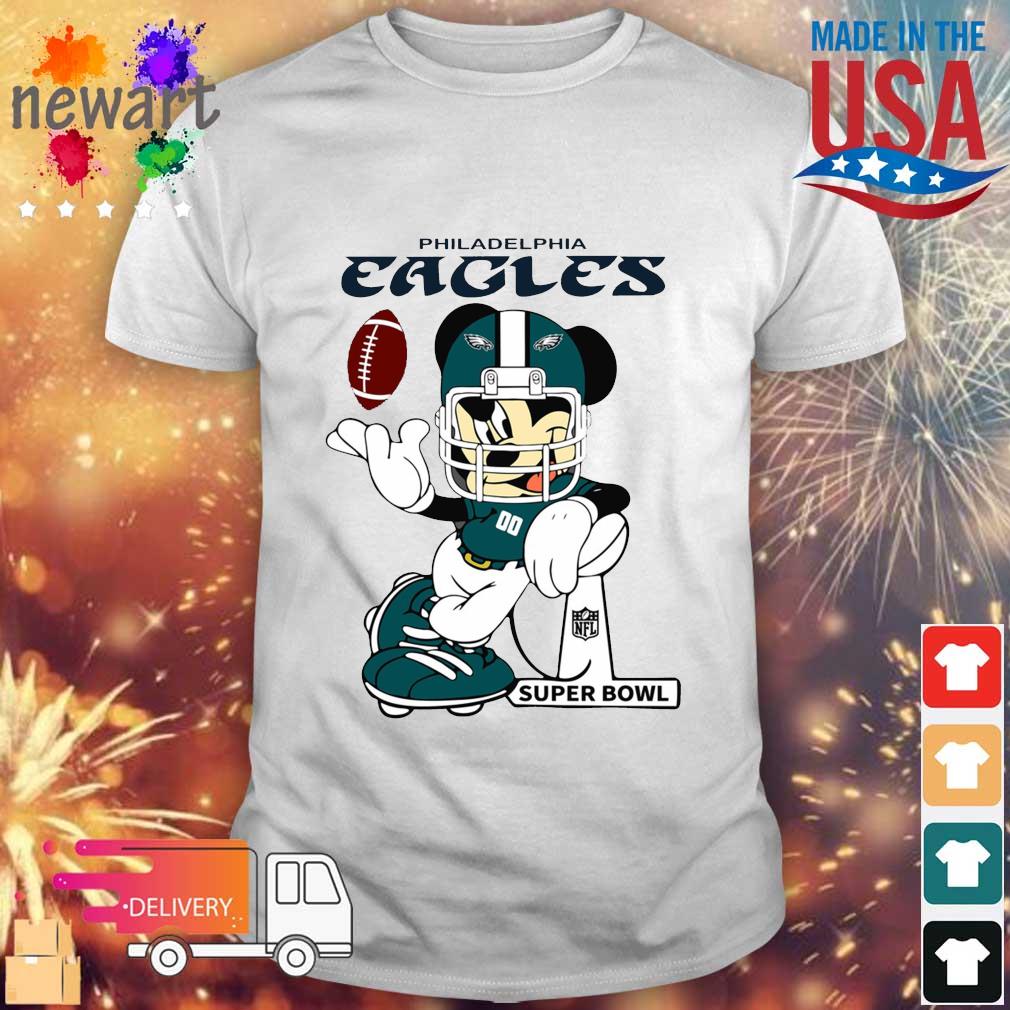 Philadelphia Eagles Slogan Fly Eagles Fly Mickey Mouse T-Shirt - T-shirts  Low Price