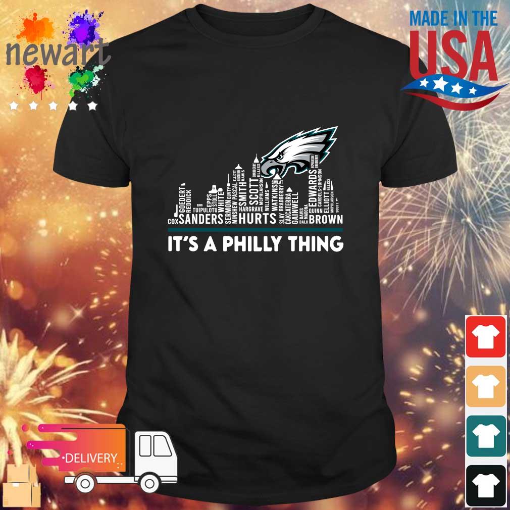 Philadelphia Eagles Players Names Skyline It’s A Philly Thing T-shirt